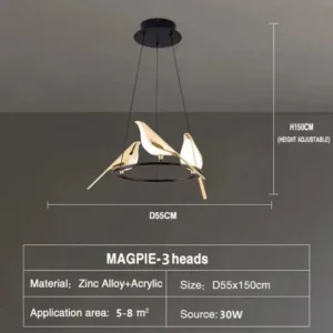 Lustre Moderno de Teto com Luz LED em Estilo Criativo para Sala e Quarto