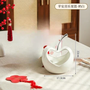 Bandeja de Cerâmica em Formato de Maçã - Decoração Moderna e Criativa - Modelo B