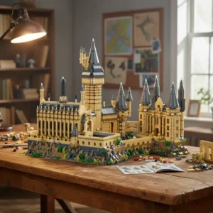 Castelo Mágico de Blocos de Construção - Hogwarts para Crianças e Adultos