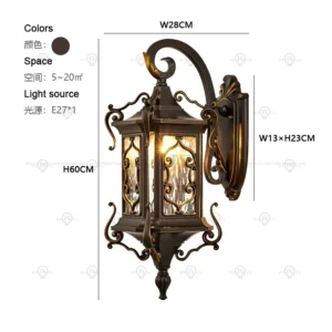 Lâmpada de Parede LED Externa Alumínio IP65 para Jardim e Pátio - 20W Branco Frio