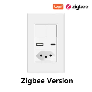 Interruptor Inteligente e Tomada Tuya Wifi/Zigbee para Casa Inteligente - Versão M11 Zigbee
