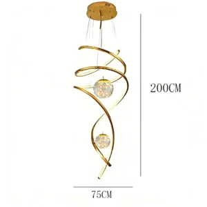 Lustre Moderno para Escada - Luminária Pendente LED para Sala de Estar