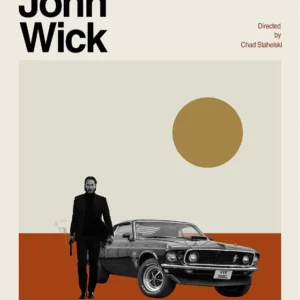 Pintura em Tela Retro de Filmes Clássicos para Decoração de Casa