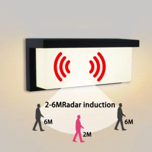 Luz de Parede LED Externa com Sensor de Movimento IP65 - Branco Frio 6000k