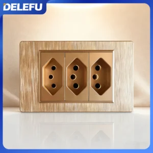 Tomada de Parede Dupla USB Tipo C à Prova d'Água - Delefu