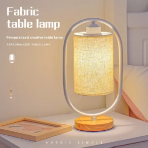 Lâmpada de Mesa Nórdica Retro em Bambu - Abajur Decorativo