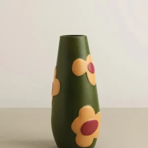 Vaso de Cerâmica Moderno para Decoração de Mesa com Flores