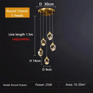 Lustre de Cristal Moderno para Teto - Elegância e Sofisticação
