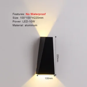 Arandela LED Moderna para Iluminação Externa - Preto