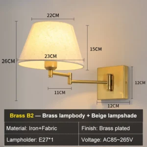 Arandela Moderna com Braço Oscilante para Iluminação Residencial