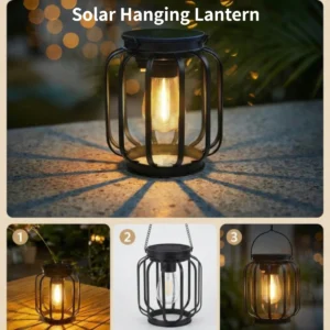 Lanterna Solar Externa à Prova d'Água com Sensor para Jardim