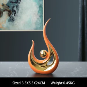 Estatueta de Cerâmica Abstrata Nórdica para Decoração de Casa e Escritório - Modelo 10