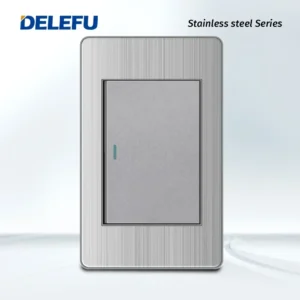 Tomada de Parede Dupla USB Tipo C 10A 20A - Aço Inoxidável - 16A 1gang 2vias, 10A