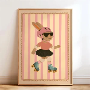 Pôster de Animais Divertidos para Quarto Infantil - Decoração Moderna