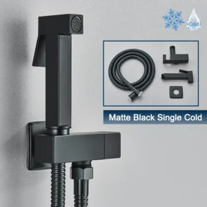 Torneira de Bidê de Aço Inoxidável Preto para Banheiro - Preto Fosco