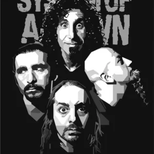 Quadro Decorativo Banda de Metal - Arte em Tela para Sala e Escritório