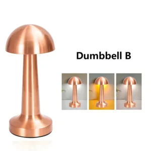 Abajur de Mesa LED Moderno e Minimalista com Controle de Toque - Ouro Rosa