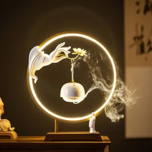 Queimador de Incenso Refluxo com Luz LED USB - Decoração Zen