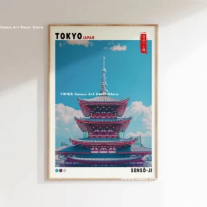 Impressão em Tela Onda de Hokusai - Arte Japonesa Moderna para Decoração