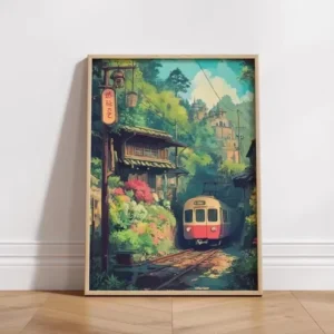Impressão em Tela de Paisagem Japonesa para Decoração de Ambientes
