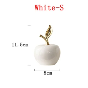 Estatueta de Cerâmica Estilo Europeu para Decoração de Natal - Branco-P