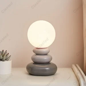 Luminária de Mesa Decorativa em Forma de Pedra - Abajur Moderno