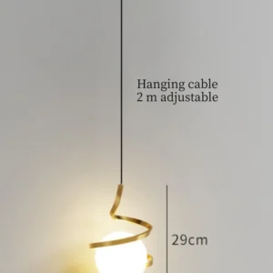 Luminária Pendente Moderna de LED em Vidro para Sala e Cozinha