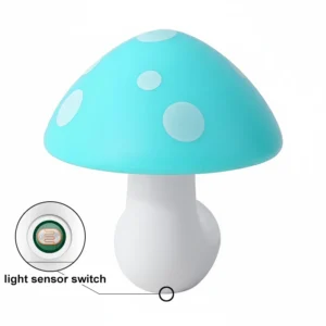 Luz Noturna Criativa em Forma de Cogumelo com Sensor de Luz - 2 Peças