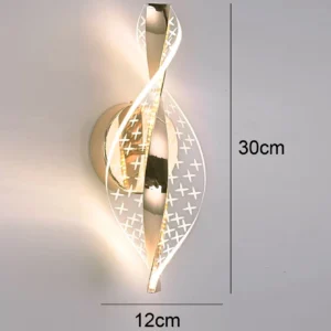 Arandela de Parede LED Moderna em Ouro e Preto para Iluminação Interna - 1PC-dourado-estrela