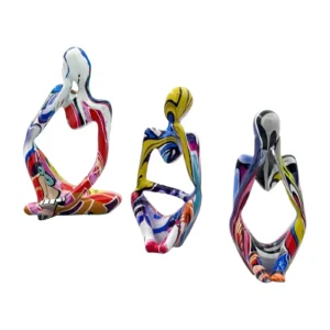 Estátua Abstrata de Resina - Escultura Criativa para Decoração