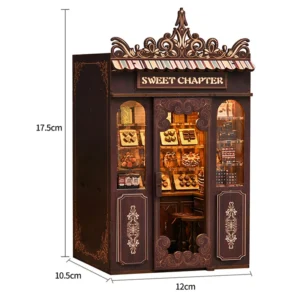 Kit de Montagem de Estante de Madeira para Casa de Bonecas - Brinquedo Educativo - AM01-004-A Sem Capa
