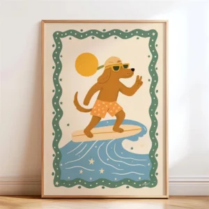 Pôster de Animais Divertidos para Quarto Infantil - Decoração Moderna