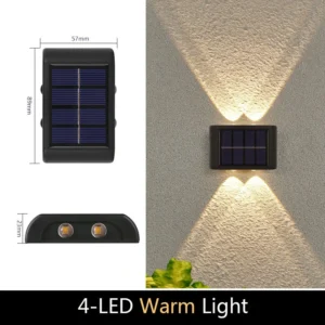 Luz Solar LED à Prova d'Água para Jardim e Varanda - Iluminação Ecológica - 2Unidades