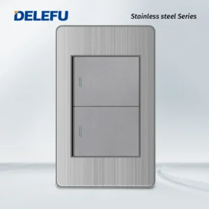 Tomada de Parede Dupla USB Tipo C 10A 20A - Aço Inoxidável - 16A 2gang 2vias, 10A