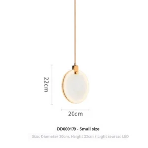 Lustre Pendente de Mármore Moderno para Sala e Cozinha