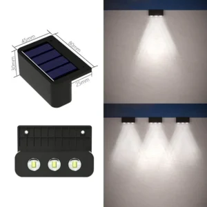 Luzes Solares de Parede Impermeáveis para Jardim e Escadas