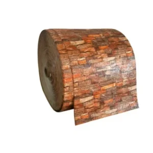 Papel de Parede 3D Autoadesivo Tijolo para Decoração de Ambientes - Vermelho Tijolo, 70cm x 100cm