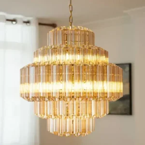 Lustre de Vidro Moderno para Sala e Cozinha - Decoração Elegante