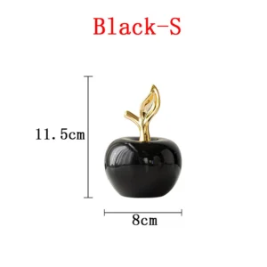 Estatueta de Cerâmica Estilo Europeu para Decoração de Natal - Preto-P