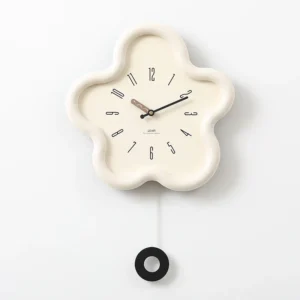 Relógio de Parede Digital Minimalista para Sala de Estar - Estilo de Balanço Branco