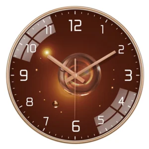 Relógio de Parede Moderno Luxuoso com Números Dourados - Silencioso