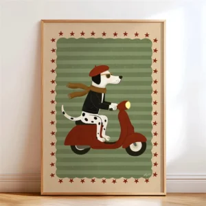 Pôster de Animais Divertidos para Quarto Infantil - Decoração Moderna