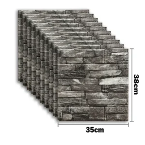 10 Peças de Adesivos de Parede 3D em Espuma Tijolo à Prova d'Água - C G1055E, 10 Peças