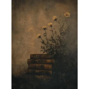 Pintura em Tela Gótica com Corvo e Coruja - Decoração Clássica