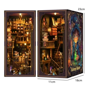 Kit de Montagem de Estante de Madeira para Casa de Bonecas - Brinquedo Educativo - BV02-013-A Sem Capa