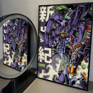 Pôster Anime Neon Genesis Evangelion para Decoração de Parede - Modelo 12, Sem Moldura A3 30x42cm