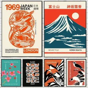 Pintura em Tela Monte Fuji - Arte Japonesa Clássica para Decoração