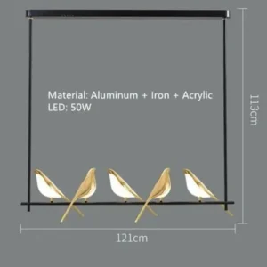 Lustre Moderno de Teto com Luz LED em Estilo Criativo para Sala e Quarto