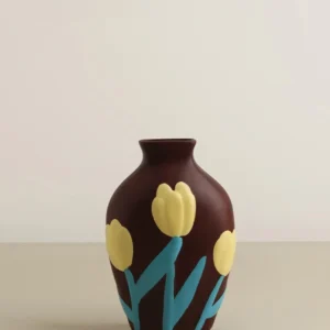 Vaso de Cerâmica Moderno para Decoração de Mesa com Flores