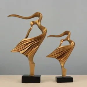 Escultura Abstrata de Dançarina em Resina para Decoração de Ambientes